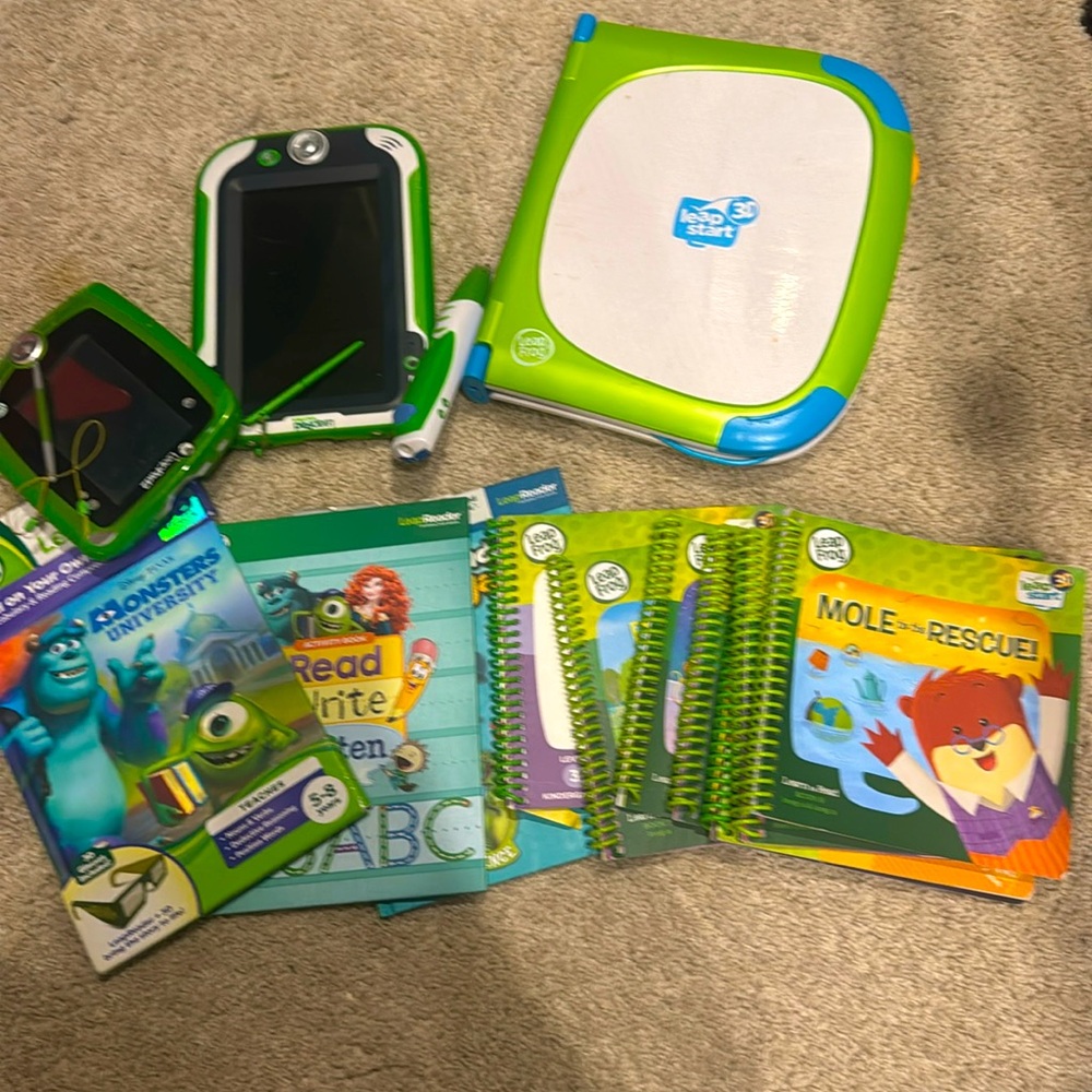 Leapfrog Set Books/ Leap Pad And Computer